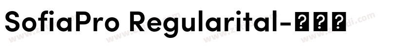 SofiaPro Regularital字体转换